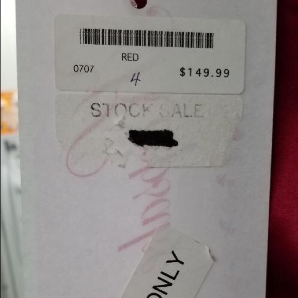 Red Strapless Prom Dress - Picture 2 of 3